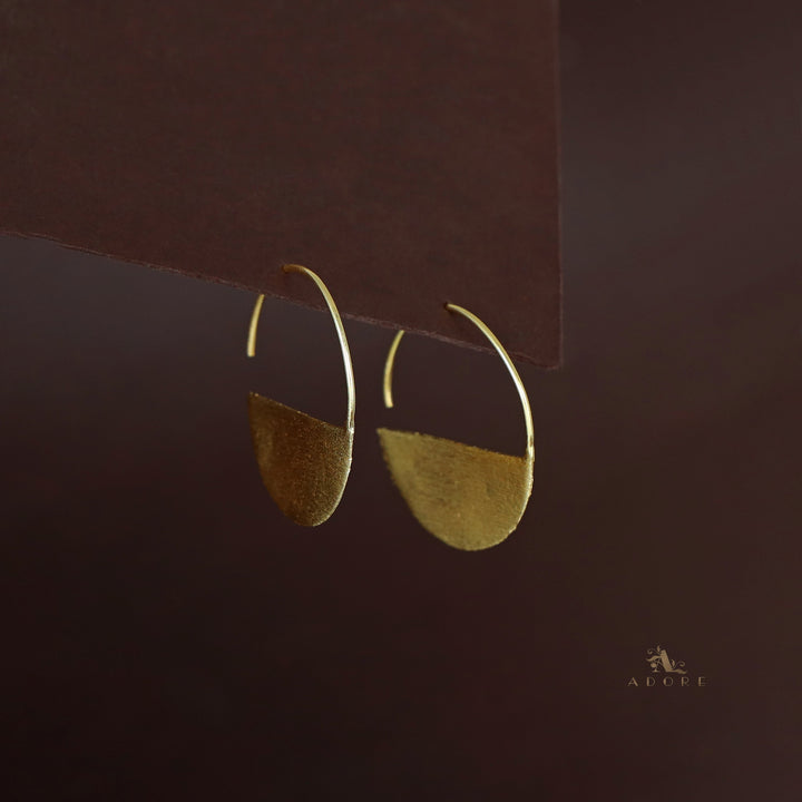 Golden Semi Circle Earring