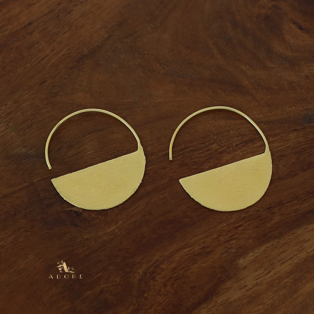 Golden Semi Circle Earring