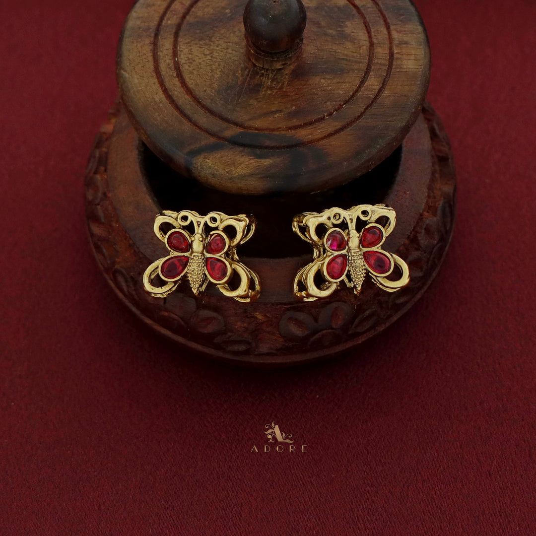 Ashvadha Padma Golden Ball Short Neckpiece with Earring
