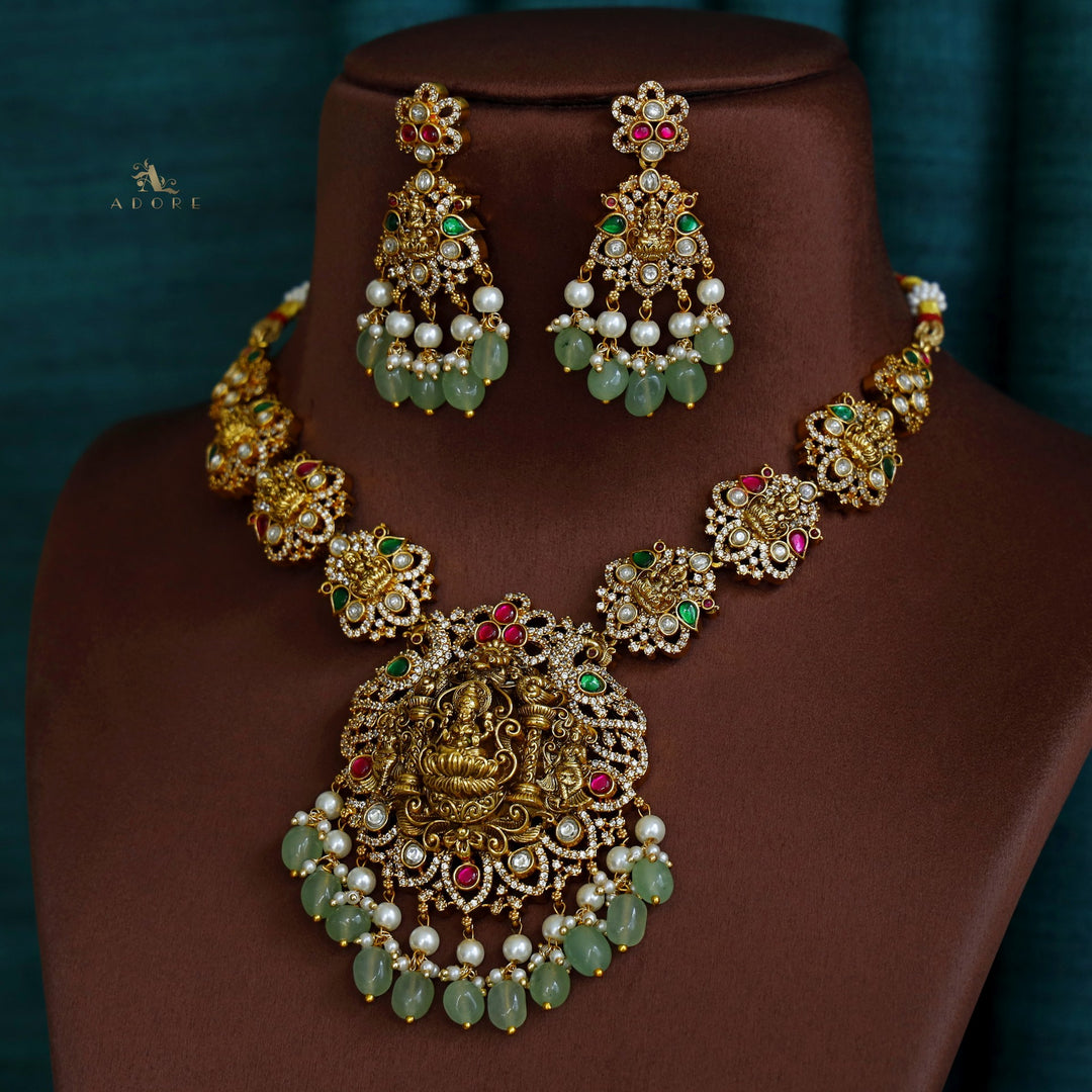 Premium Saptha Lakshmi Bridal Neckpiece with Earring