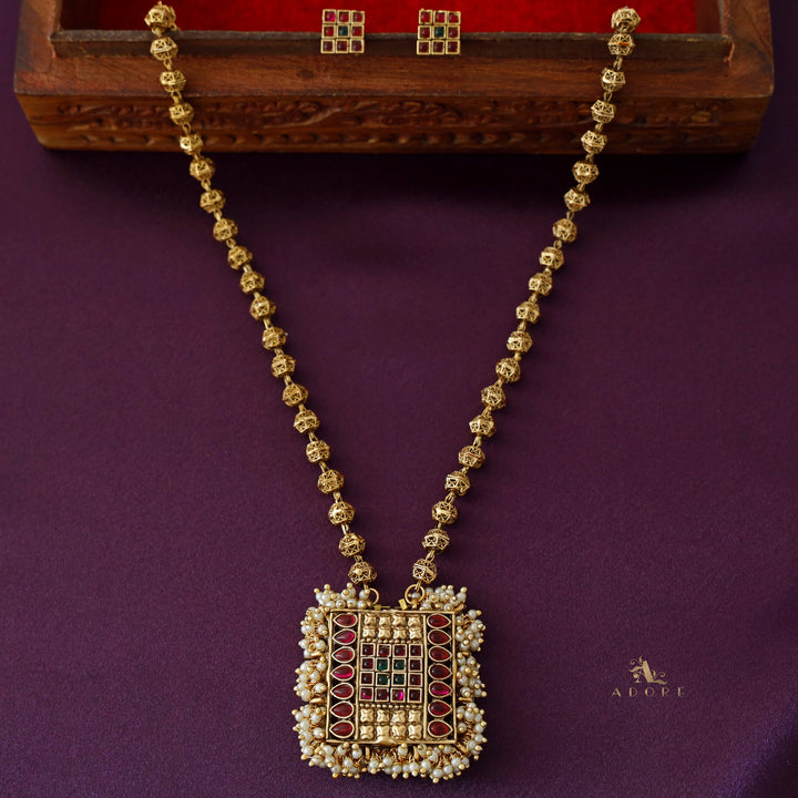 Hemalatha Mayura Reversible Neckpiece with Earring