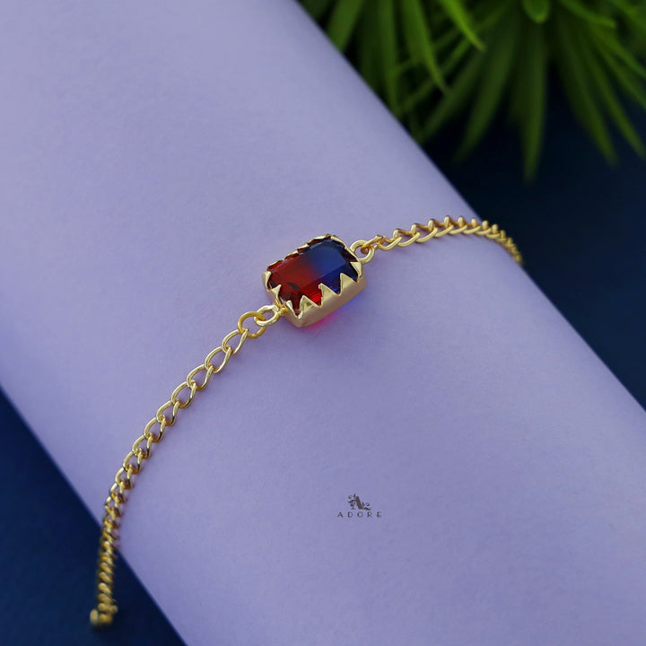 Single Glossy Rectangle Bracelet