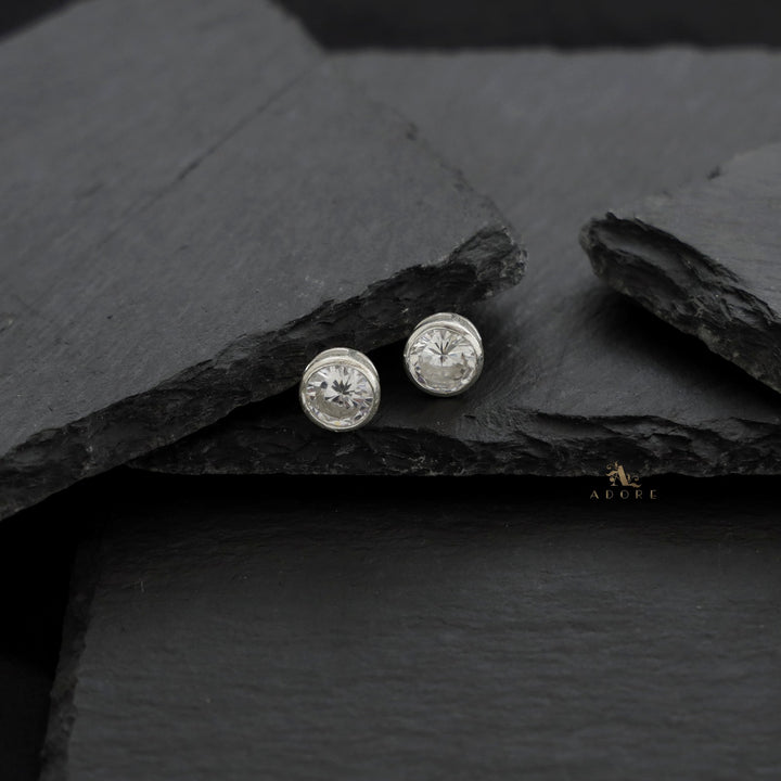 Silver Roundy Stud (8mm) - 925 Sterling Silver