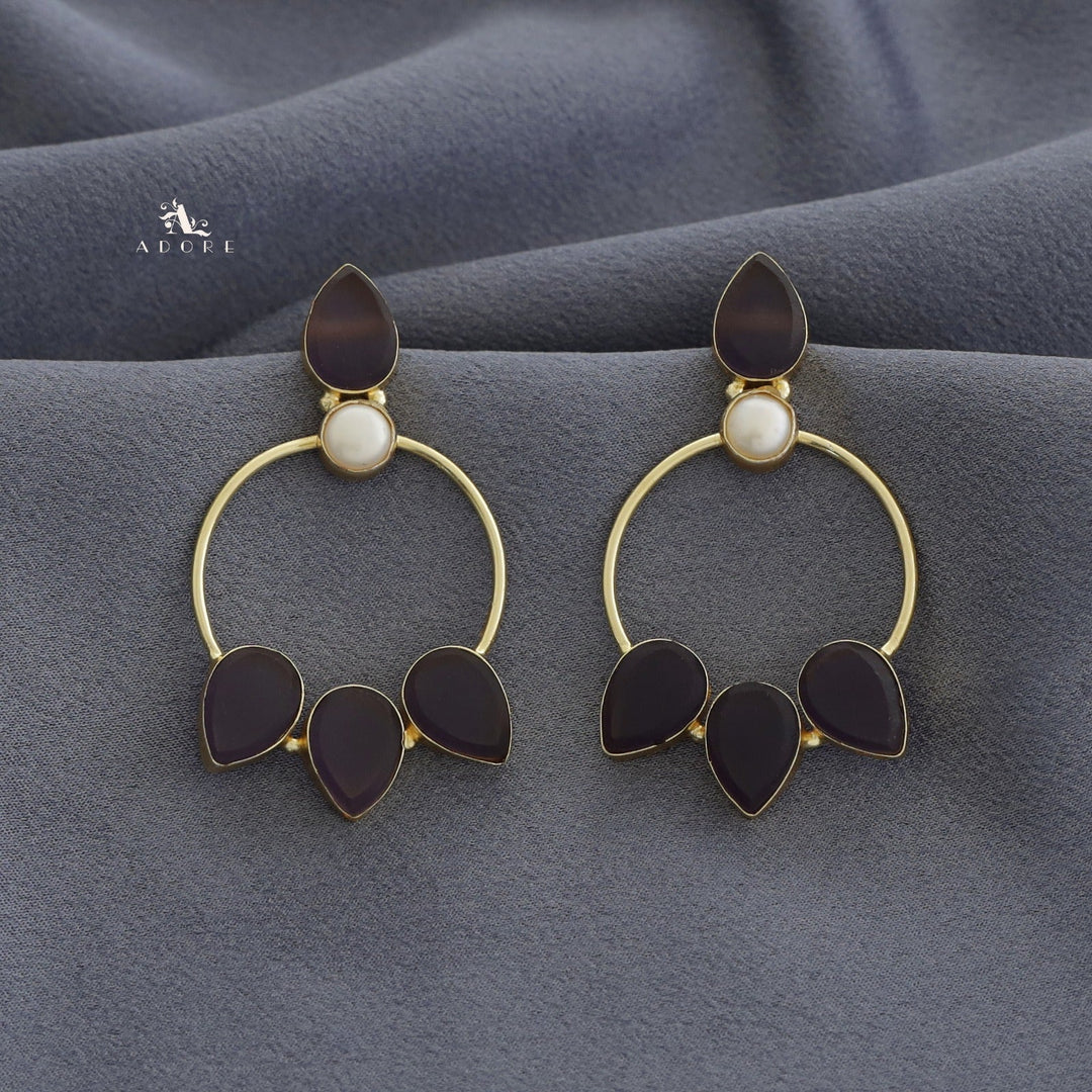 Raw Stone Sparkling Bell Earring (Colour Options)