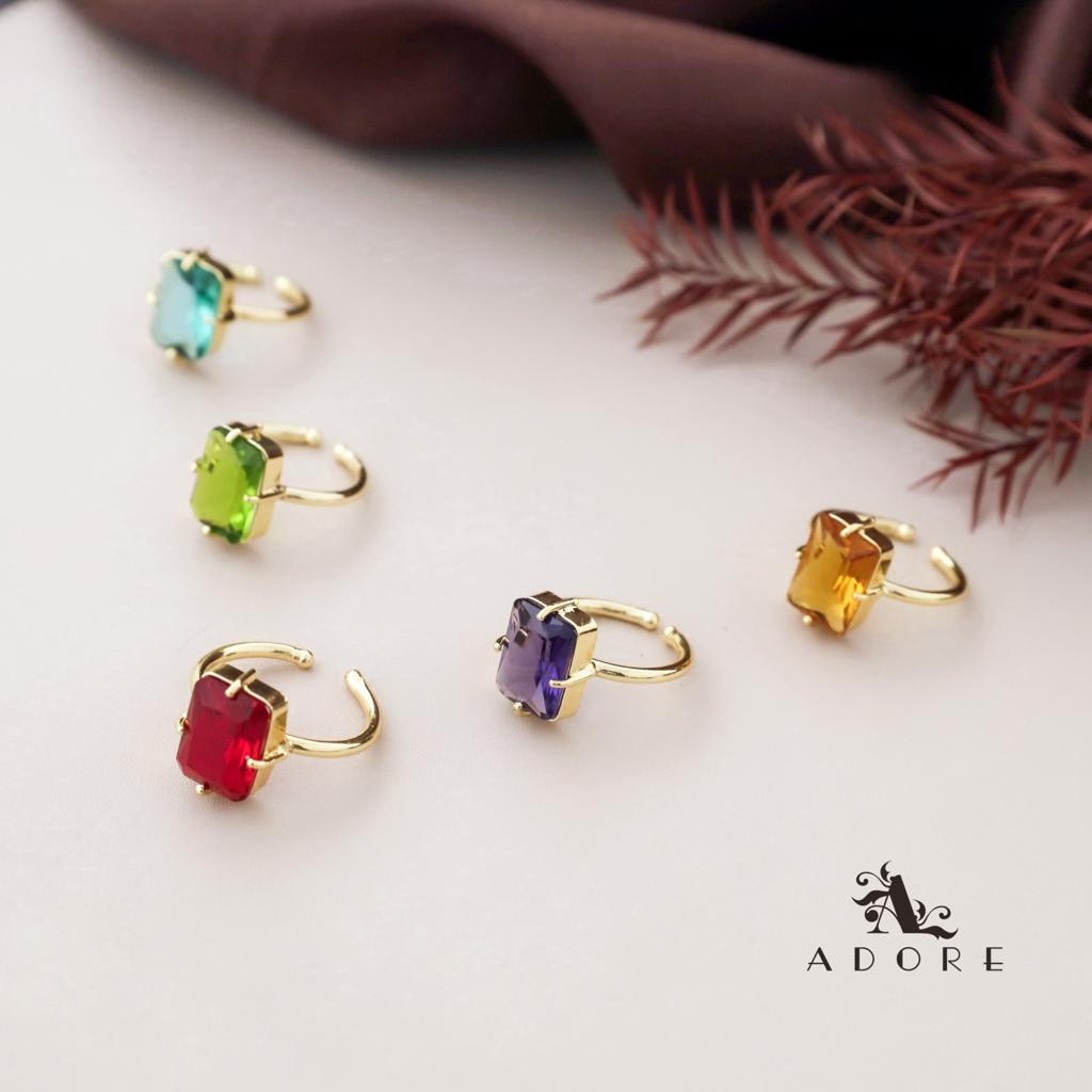 Dixie Glossy Rectangle Claw Ring