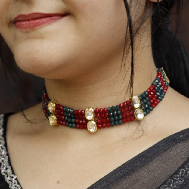 Jayna Choker with Stud (Colour Option)