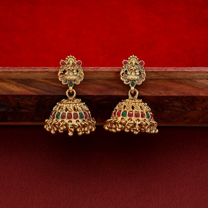 Chayanika Lakshmi Pendant Layered Mayura Neckpiece With Earring