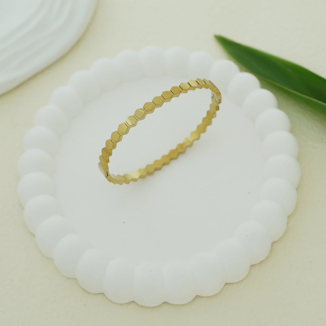 Elise Openable Mini Hexagon Bangle