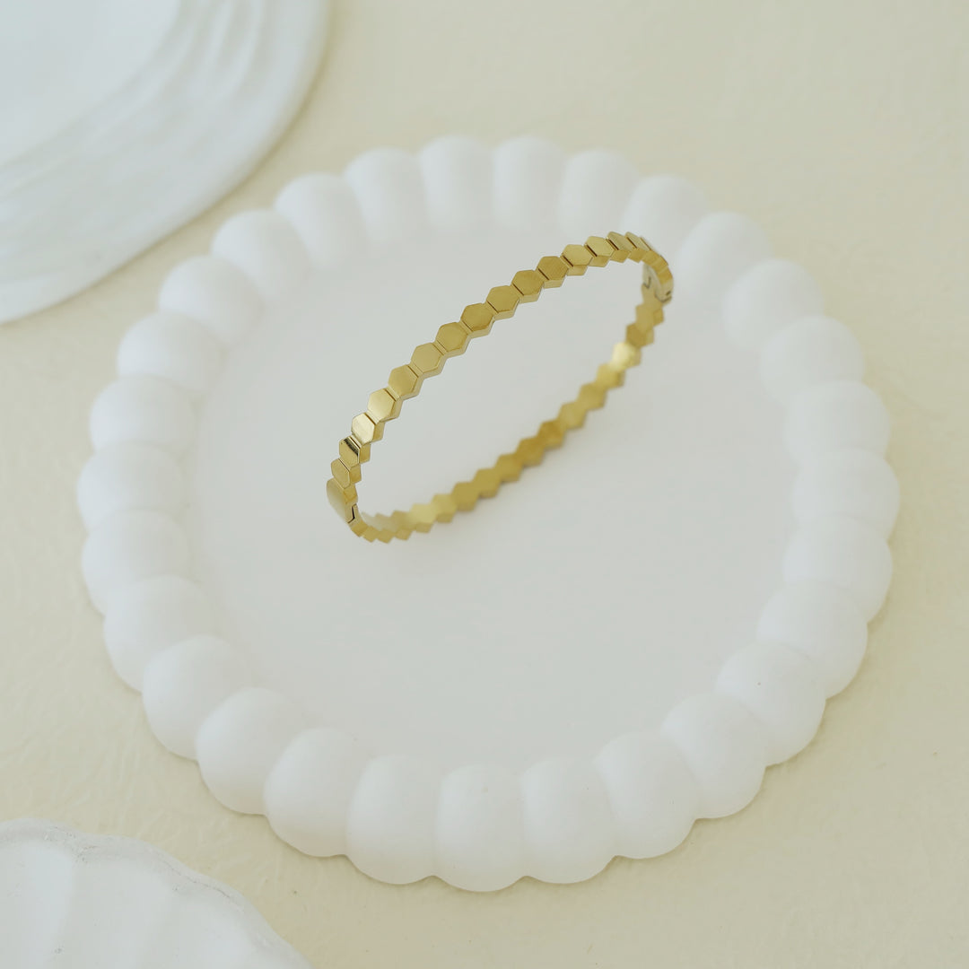 Elise Openable Mini Hexagon Bangle