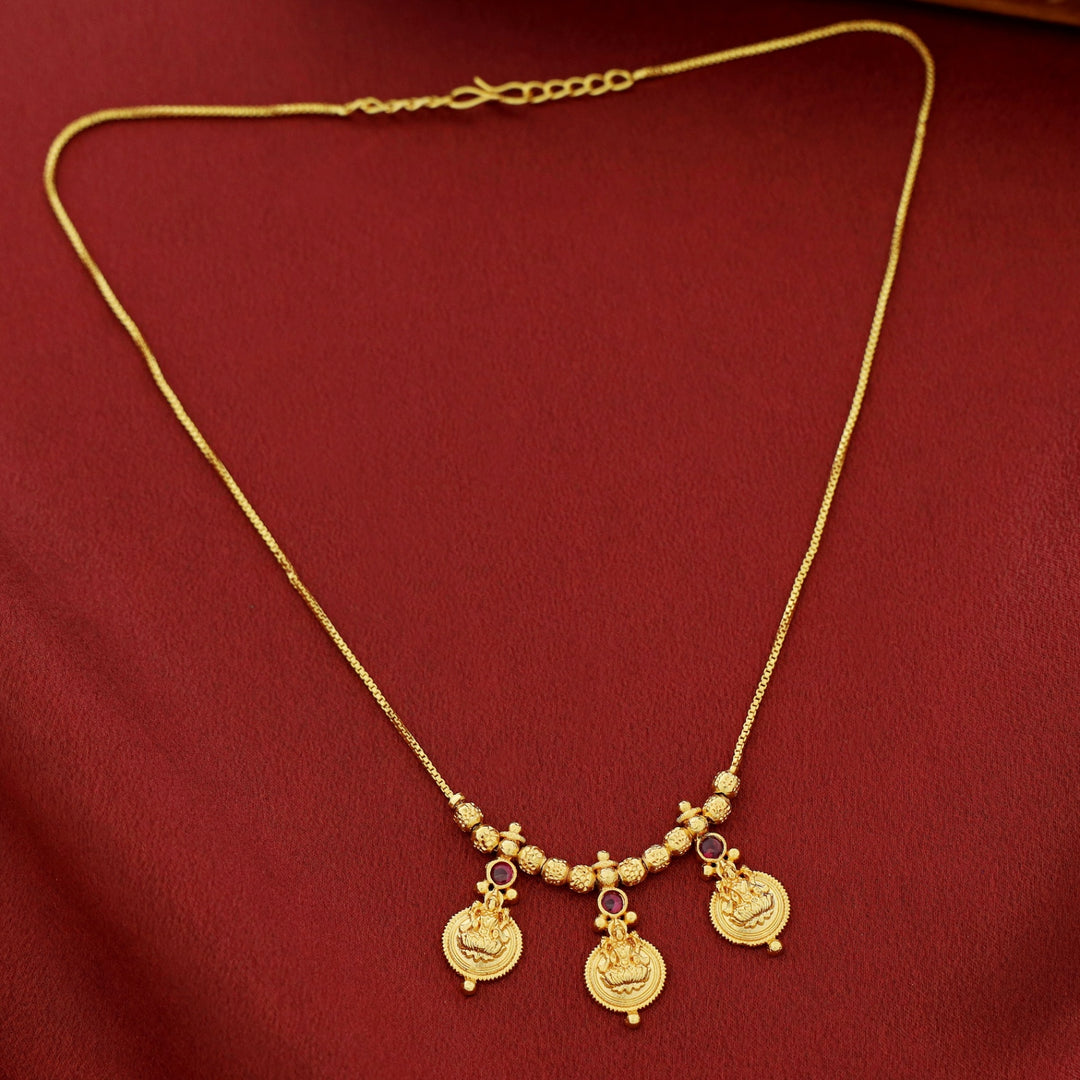 Eshwari Tri Devi Golden Ball Neckpiece