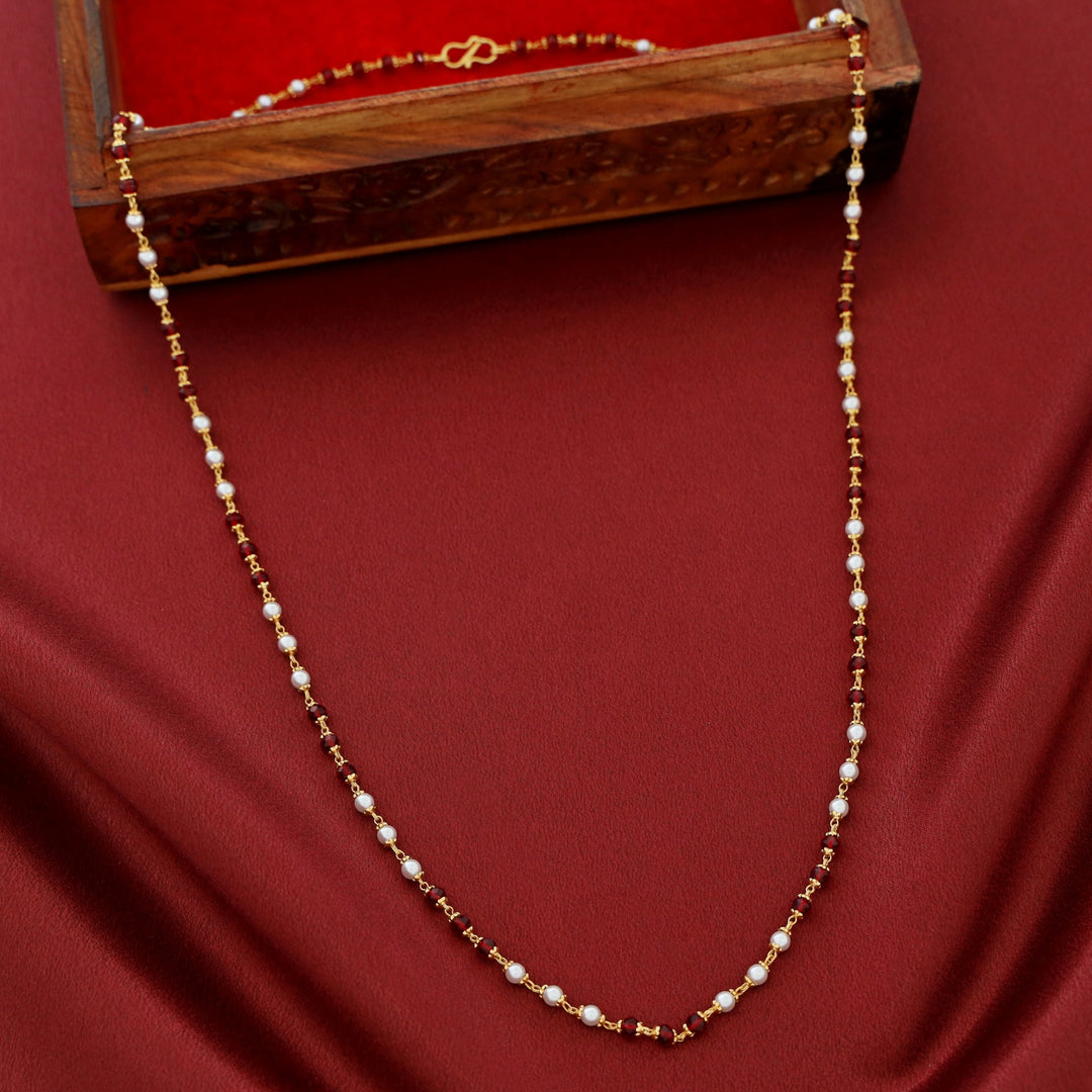 Vedika Pearl Beaded Long Neckpiece