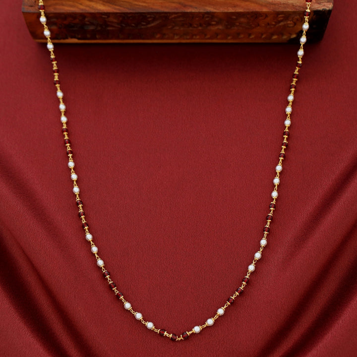 Vedika Pearl Beaded Long Neckpiece
