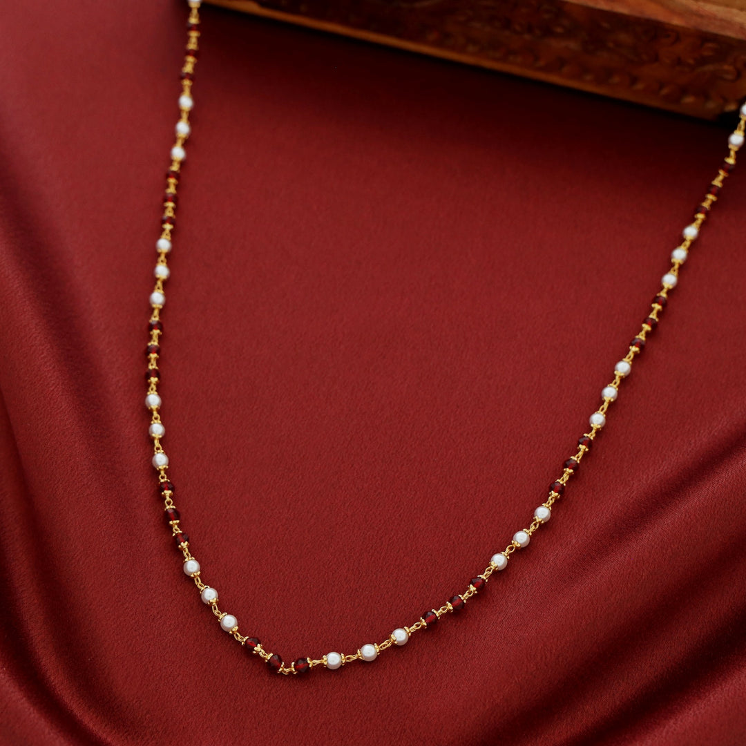 Vedika Pearl Beaded Long Neckpiece