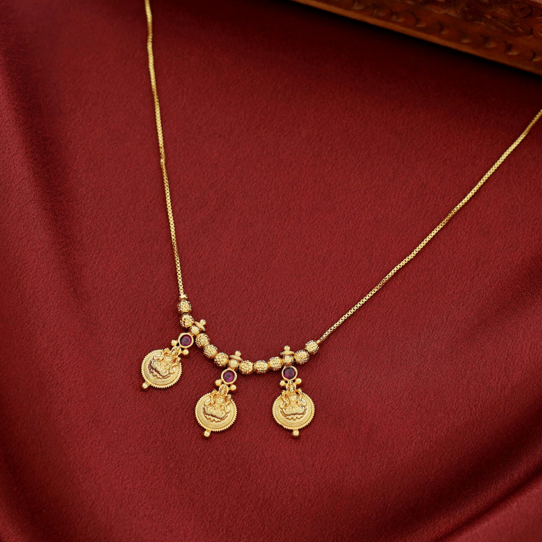 Eshwari Tri Devi Golden Ball Neckpiece