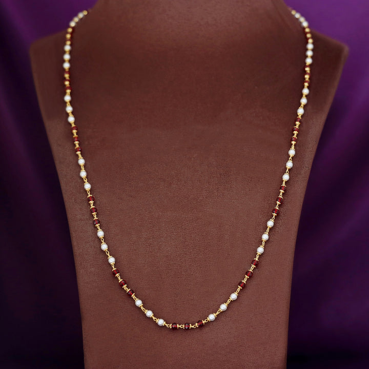 Vedika Pearl Beaded Long Neckpiece