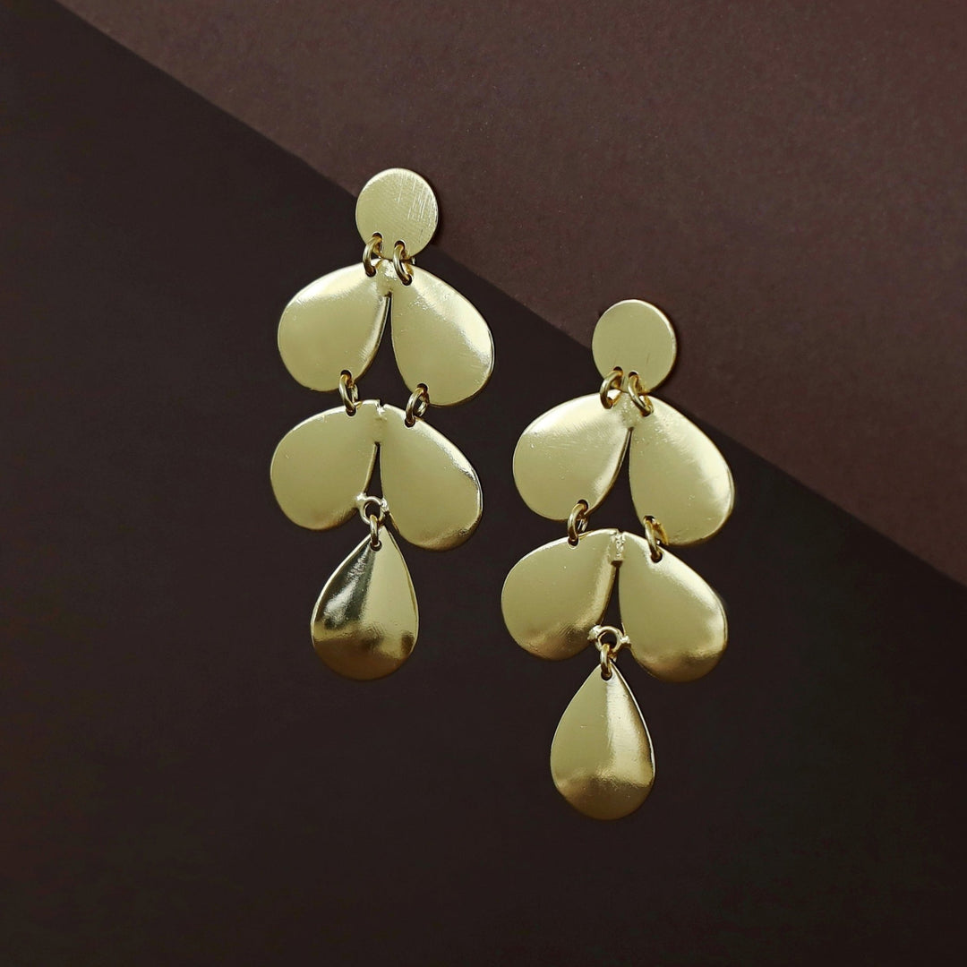 Leofa Golden Circle + Drop Earring