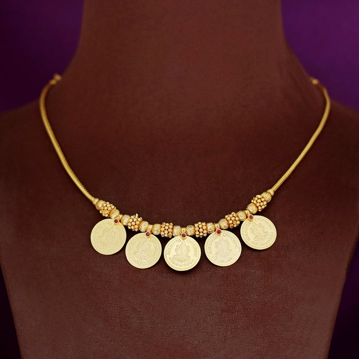 Jigisha 5 Kashi Golden Ball Floral Neckpiece