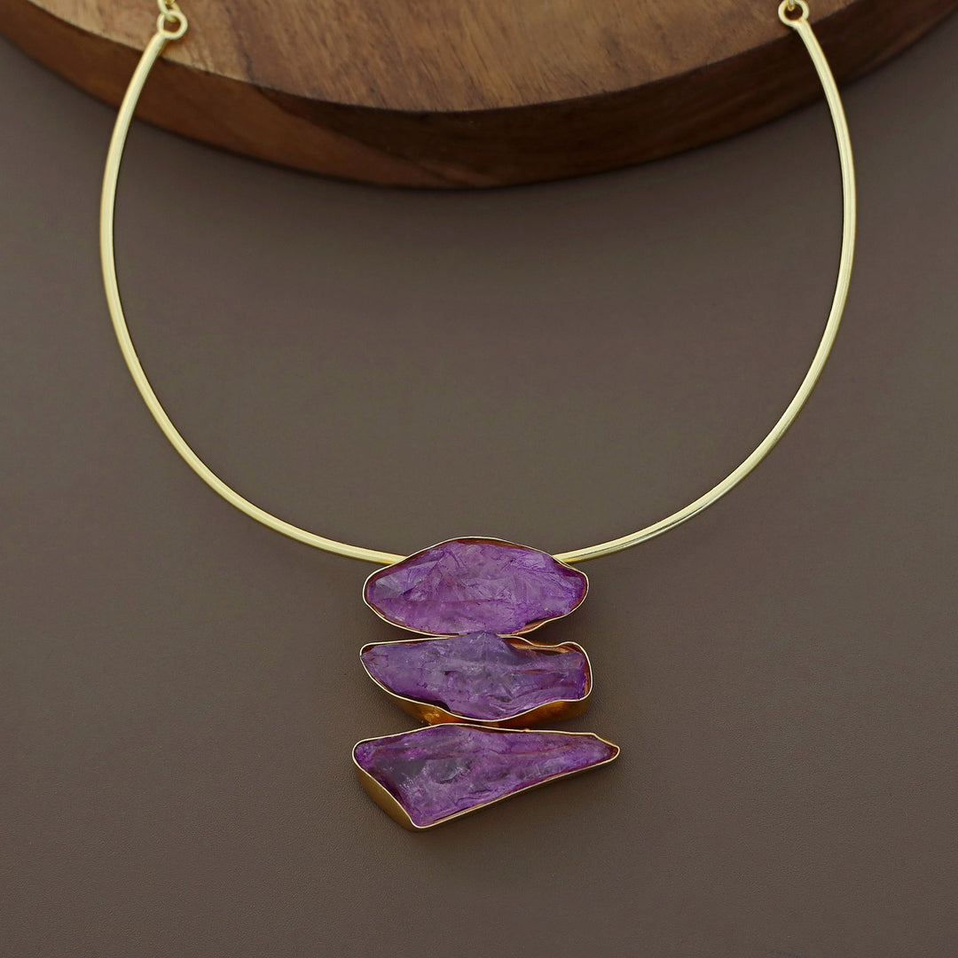 Melanie Tri Dyed Stone Neck Cuff