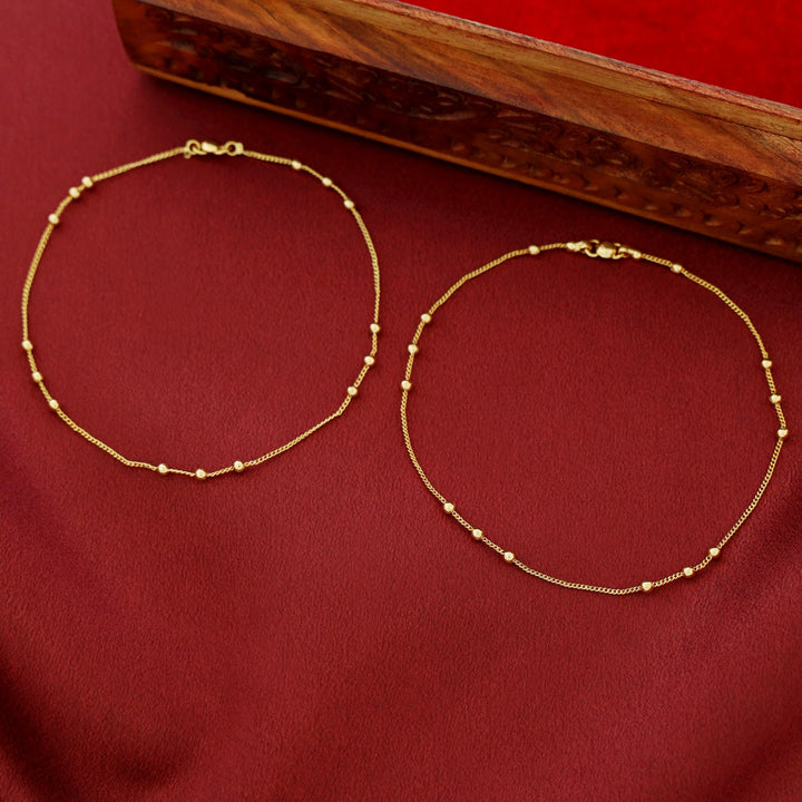 Vasudha Golden ball Anklet