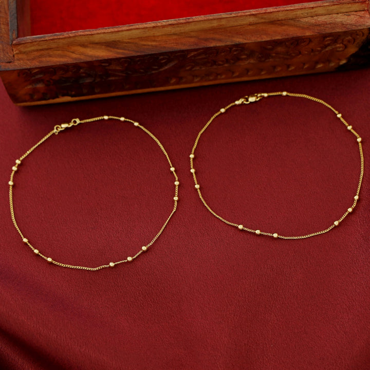 Vasudha Golden ball Anklet