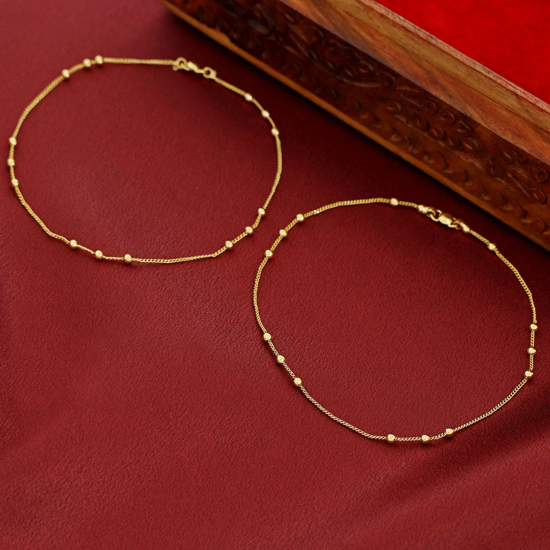Vasudha Golden ball Anklet