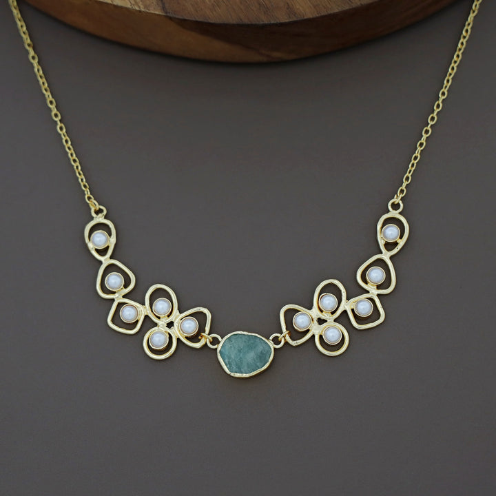 Sabera Raw Stone Pearl Neckpiece