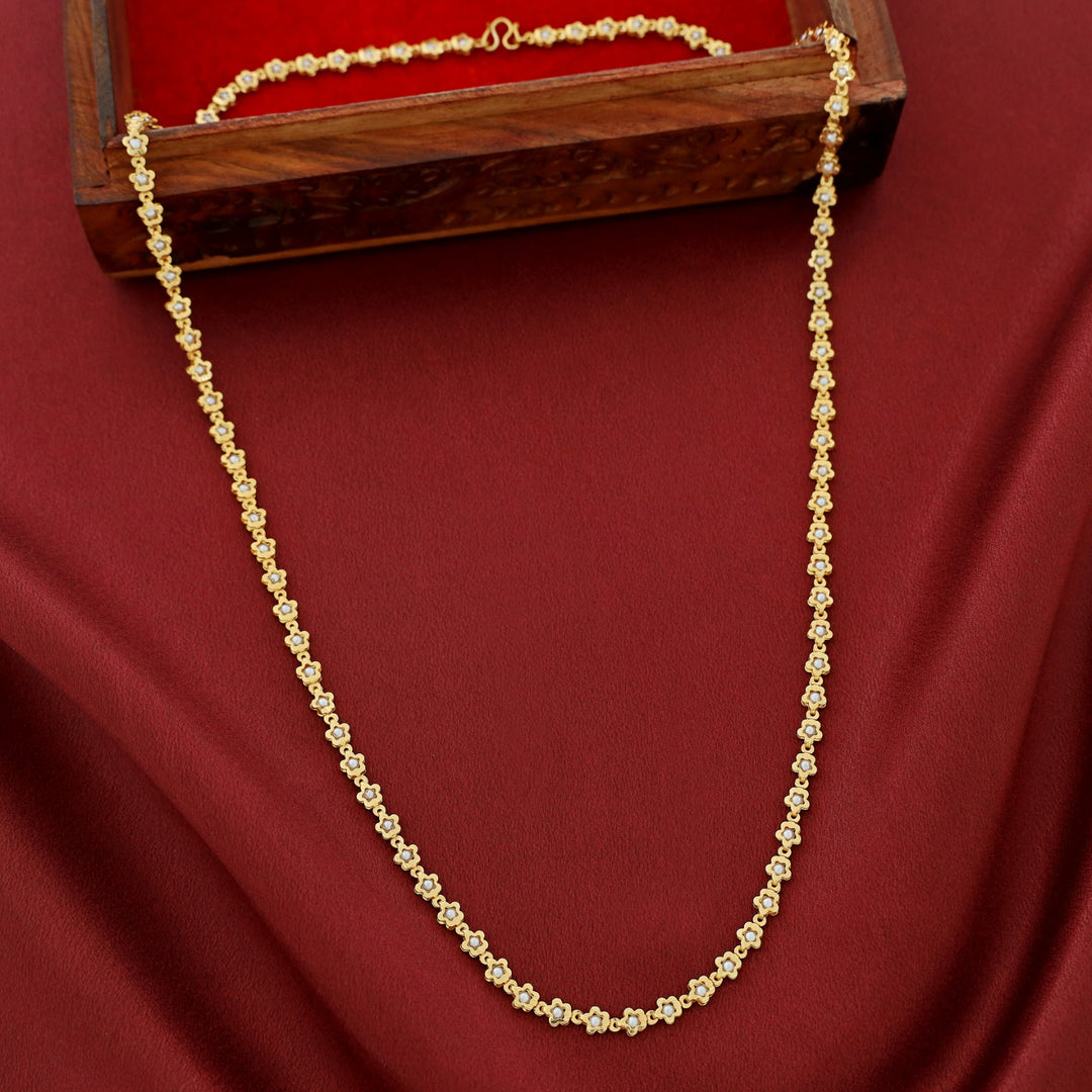 Greesha Floral Pearl Long Neckpiece