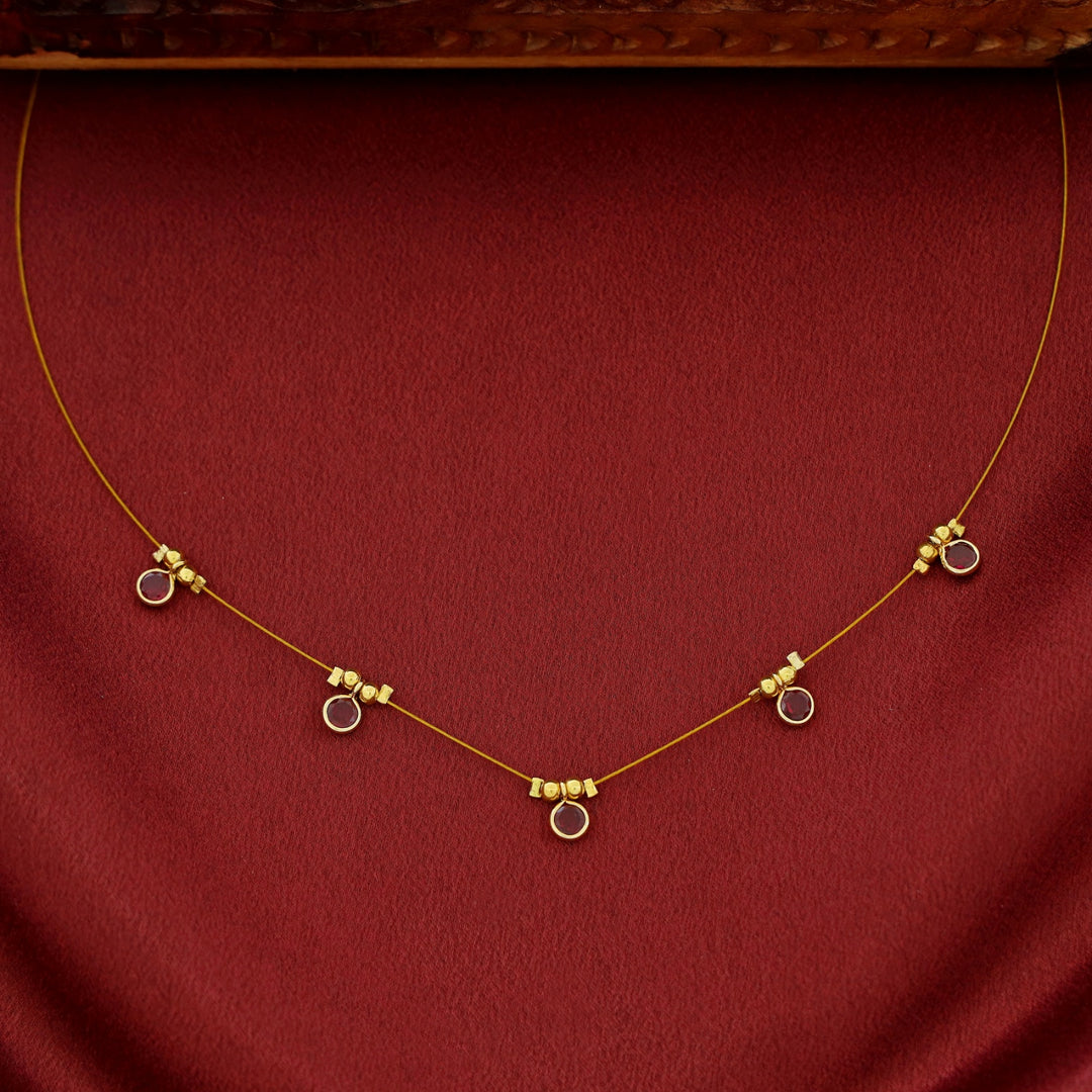 Naima Glossy Stone String Neckpiece