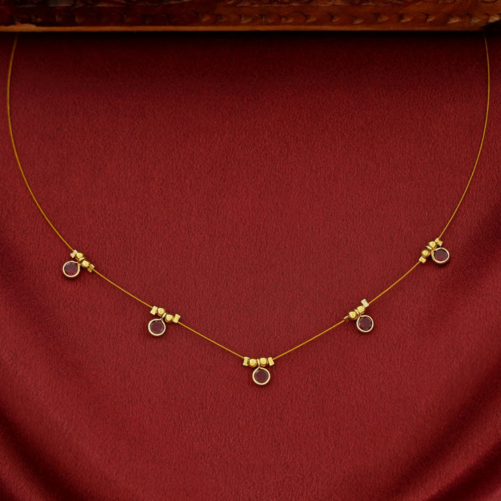 Naima Glossy Stone String Neckpiece