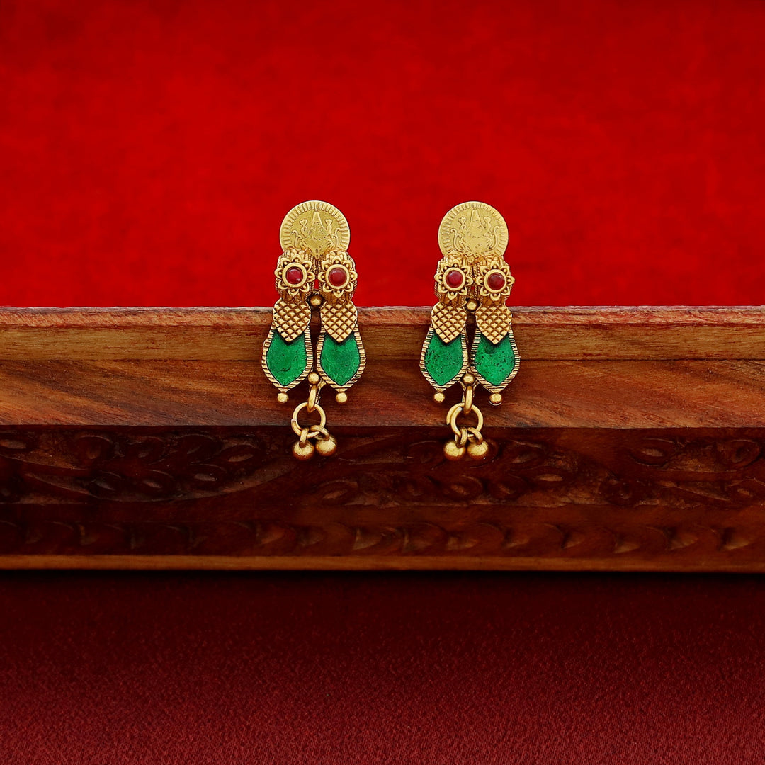 Bhamini Enamel Golden Ball Kashi Choker With Earring