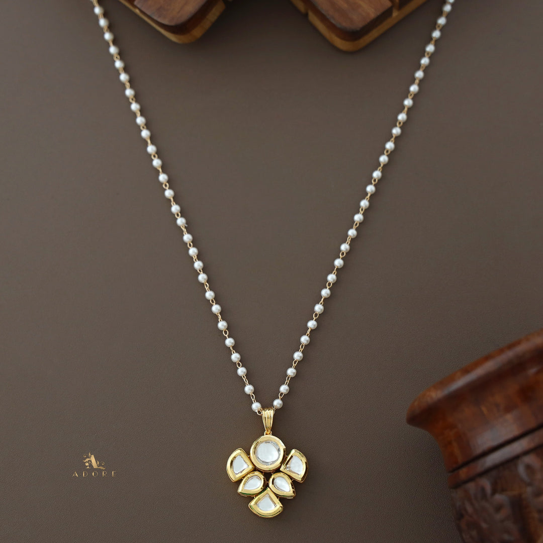 Dianna Round And Drop Kundan Pearl Neckpiece