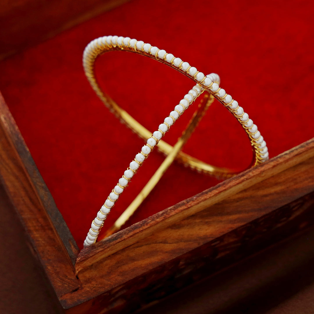 Dhanya Pearl Bangle (Set Of 2)
