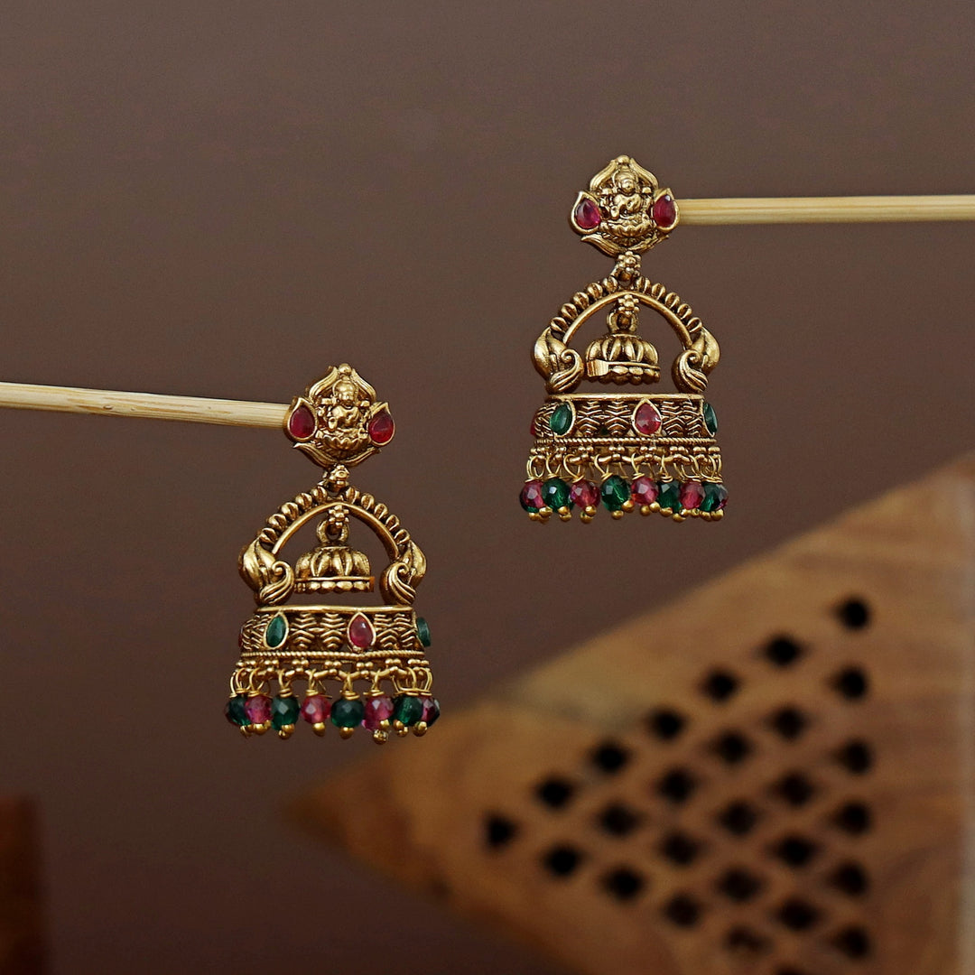 Mounika Devi Beaded Jhumka
