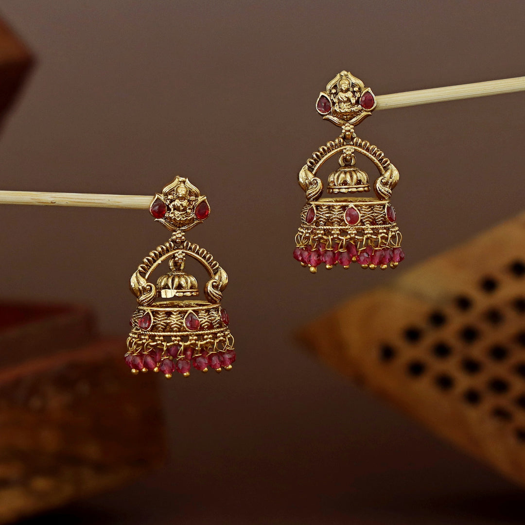 Mounika Devi Beaded Jhumka