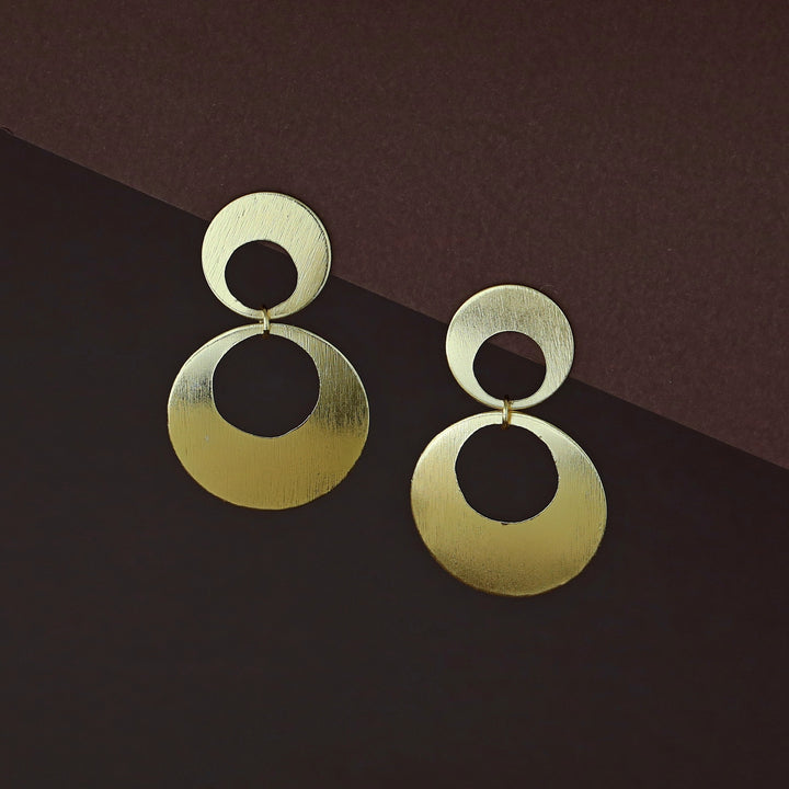 Austina Golden Dual Circle Earring