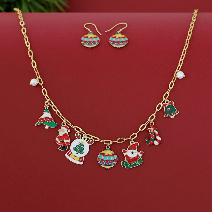X'MAS Charm Neckpiece With Drop