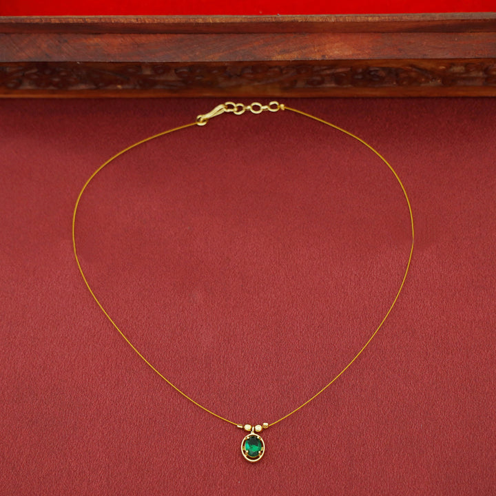 Juhi Oval Glossy Stone String Neckpiece