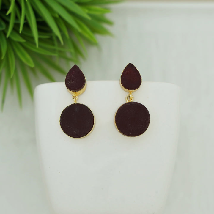 Tilak Raw Stone Earrings (Colour Options)