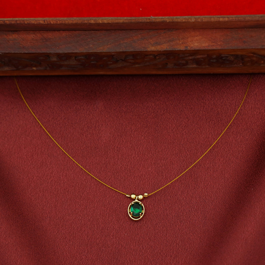 Juhi Oval Glossy Stone String Neckpiece