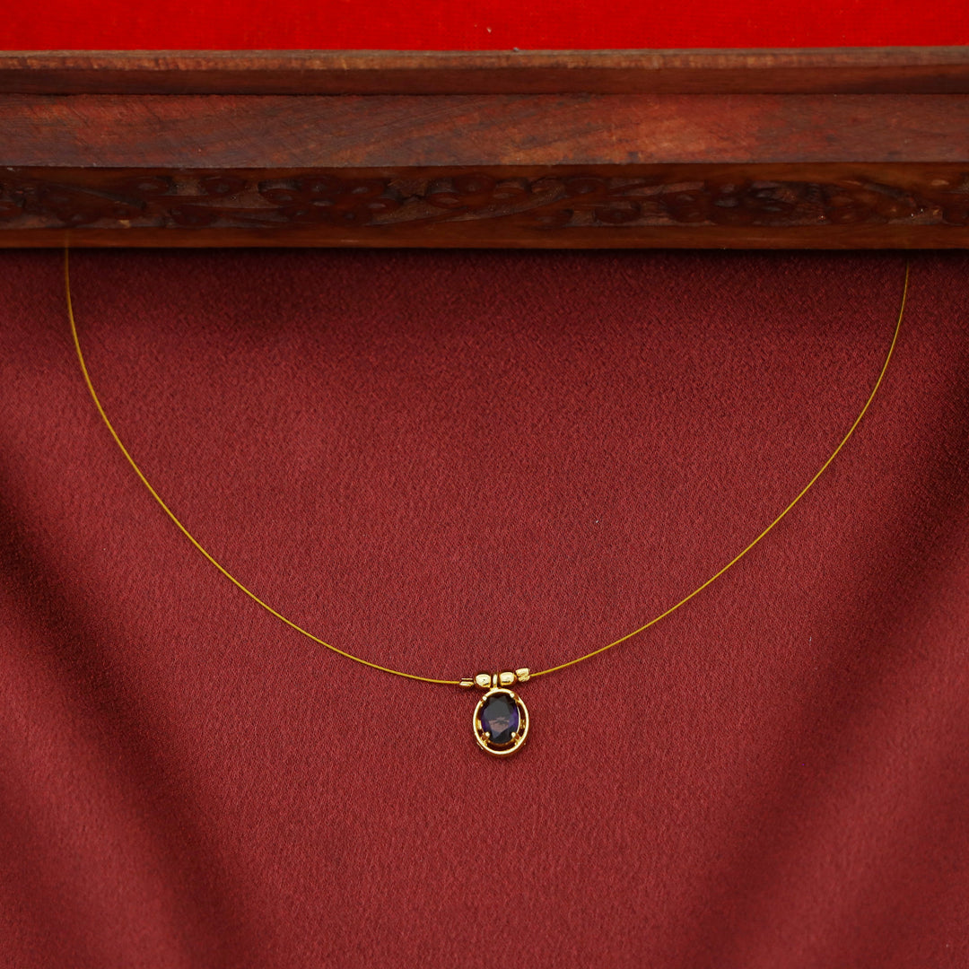 Juhi Oval Glossy Stone String Neckpiece