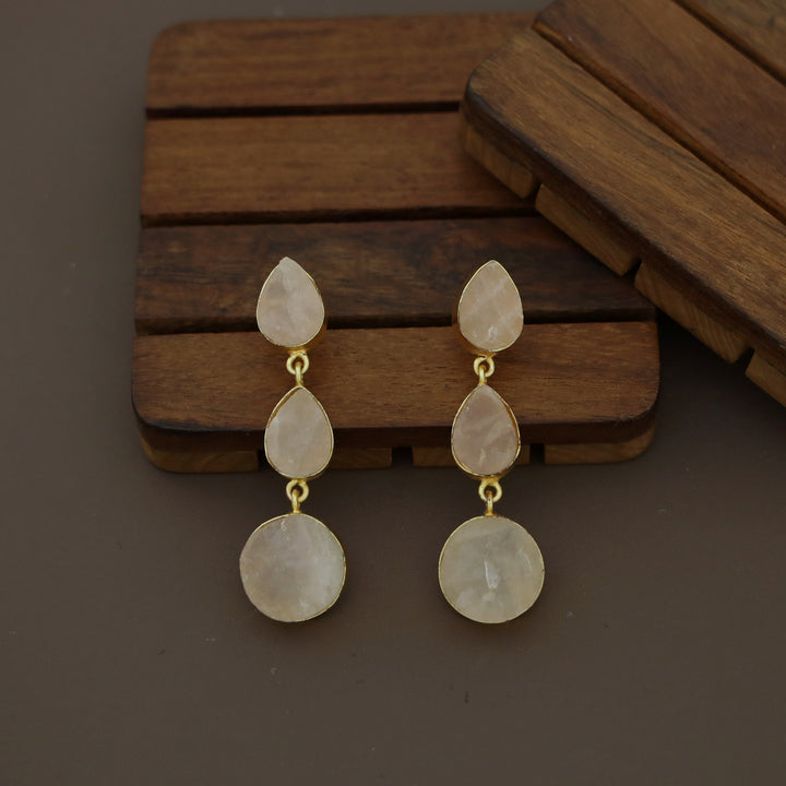 Raw Stone Jyothi + Chakra Earring