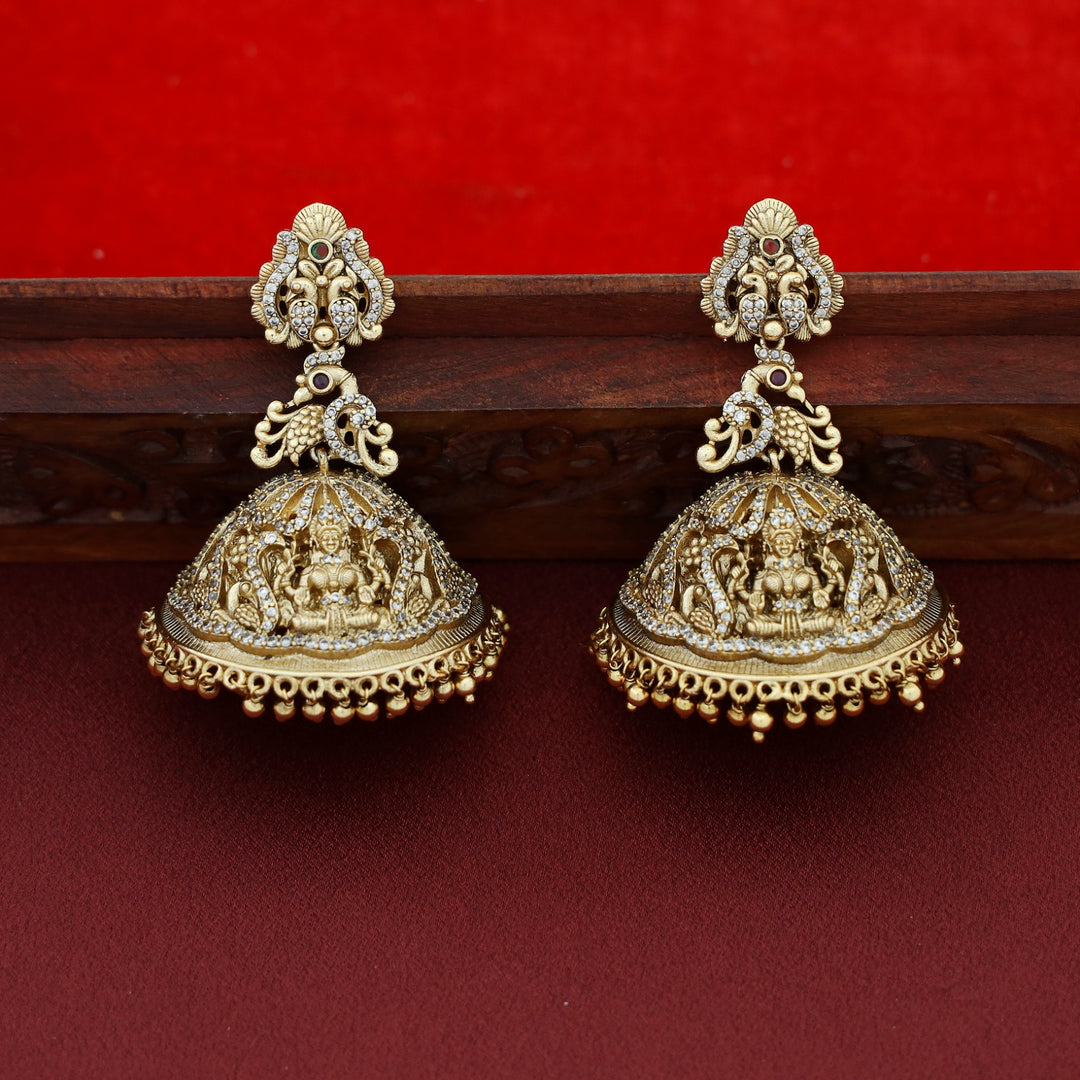 Sangeeta Myura Devi Golden Ball Jhumka