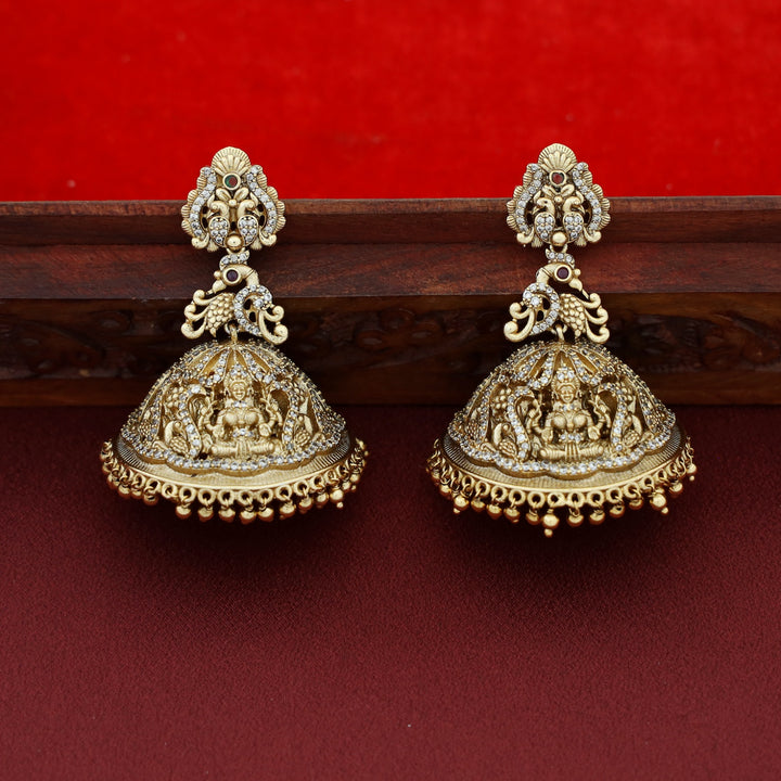 Sangeeta Myura Devi Golden Ball Jhumka