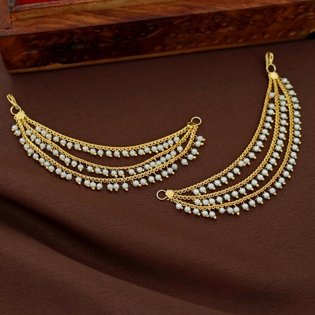 Jivika Layered Pearl Ear Chain
