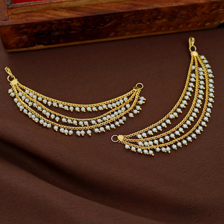 Jivika Layered Pearl Ear Chain