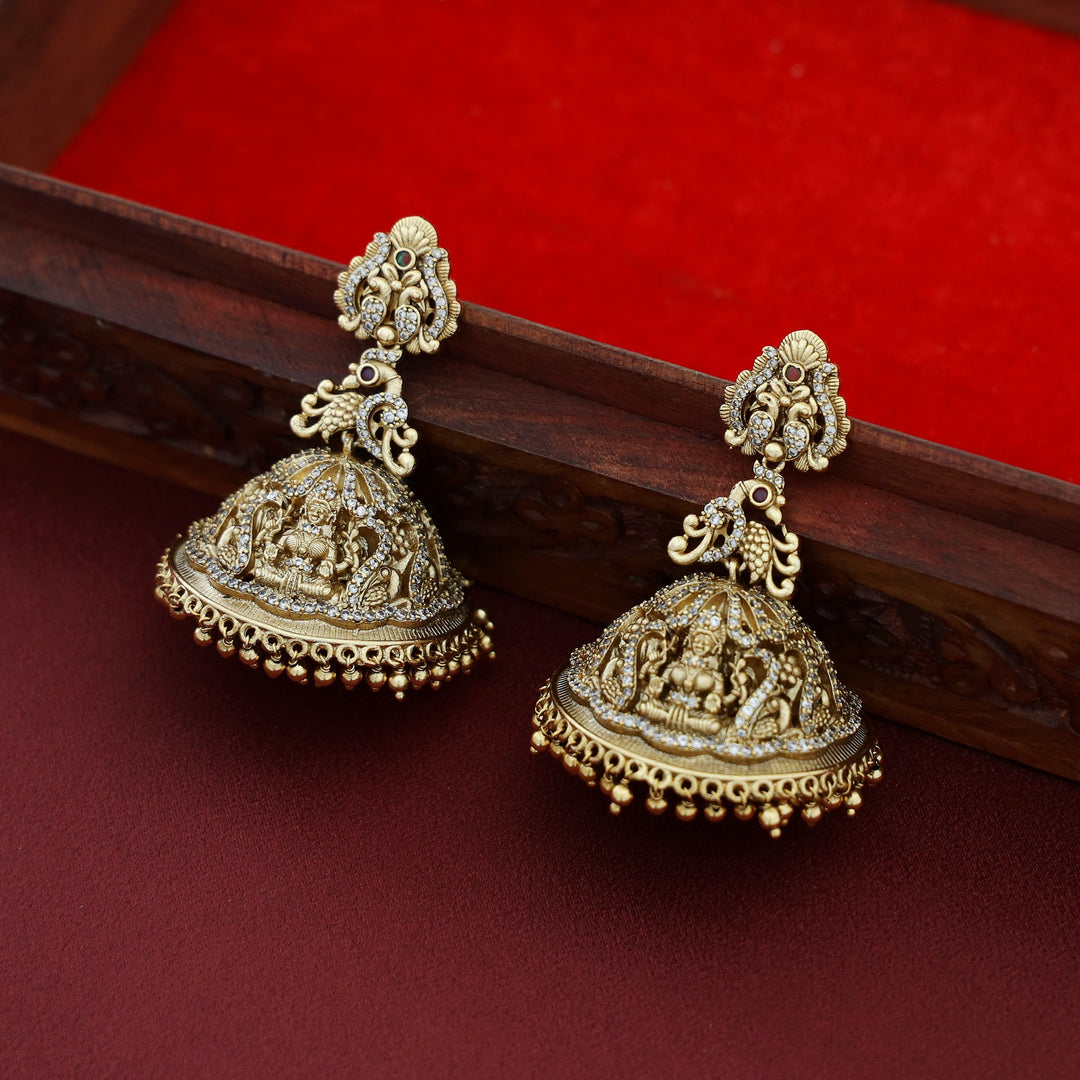 Sangeeta Myura Devi Golden Ball Jhumka