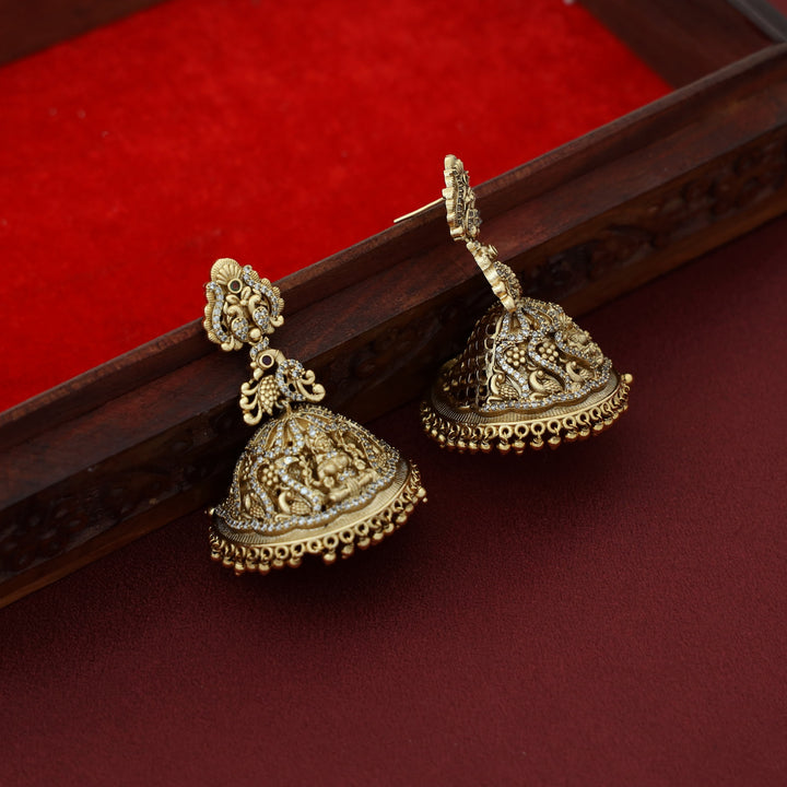 Sangeeta Myura Devi Golden Ball Jhumka