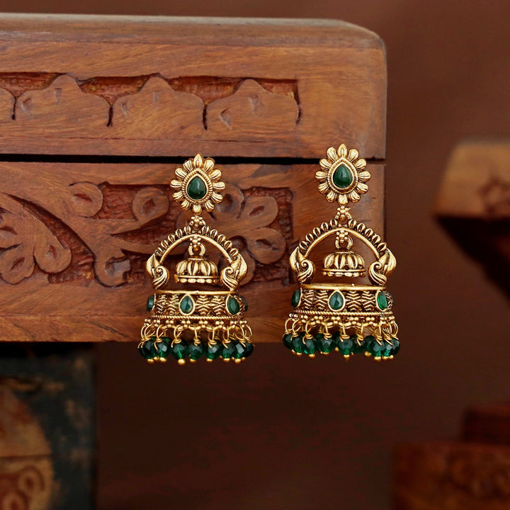 Mounika Devi Beaded Jhumka