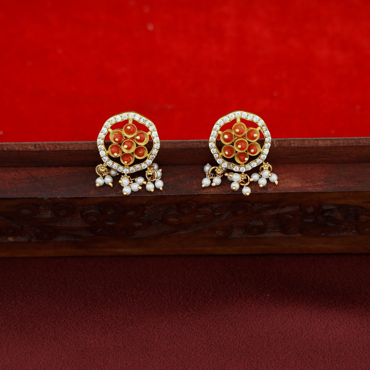 Kanyadhika Tirupati Myura Short Neckpiece with Earring