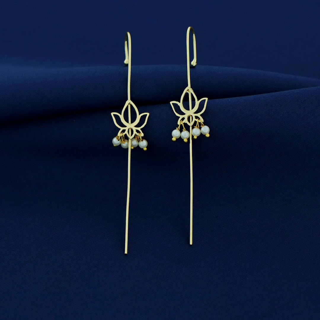 Nadira Golden Lotus Ear-Cuff